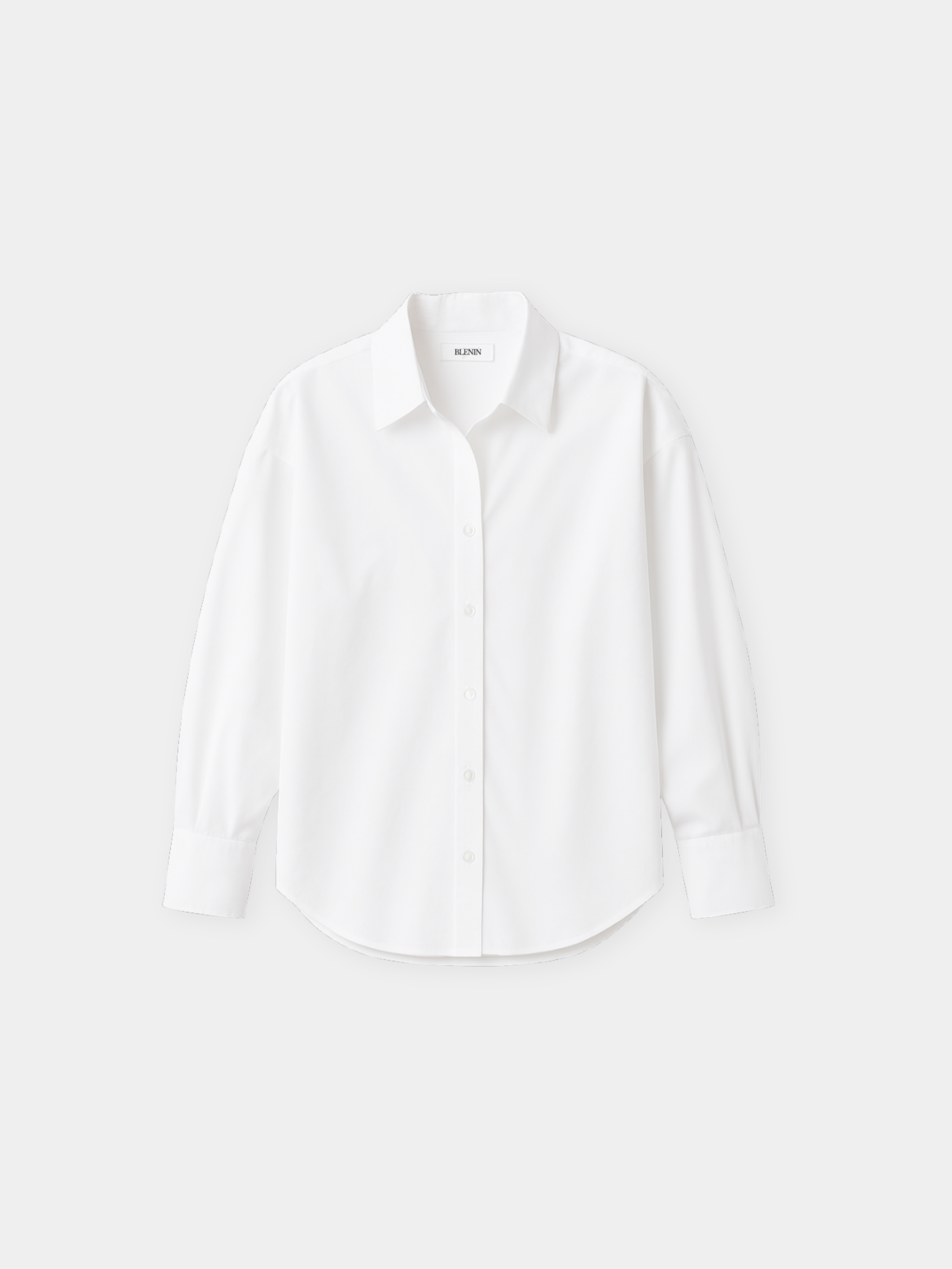 Camisa clásica algodón con cuello entallado