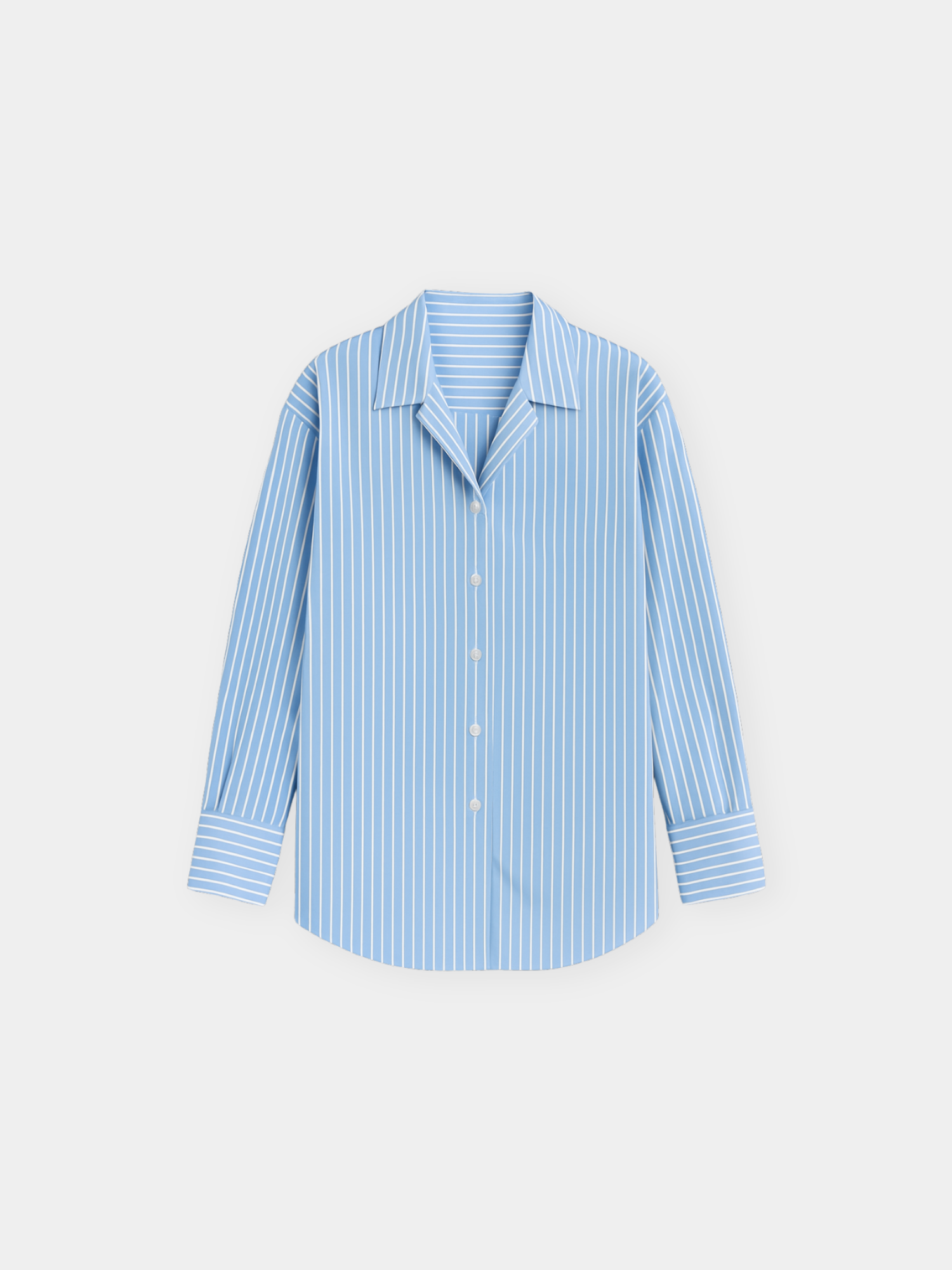 Camisa clásica algodón con cuello entallado